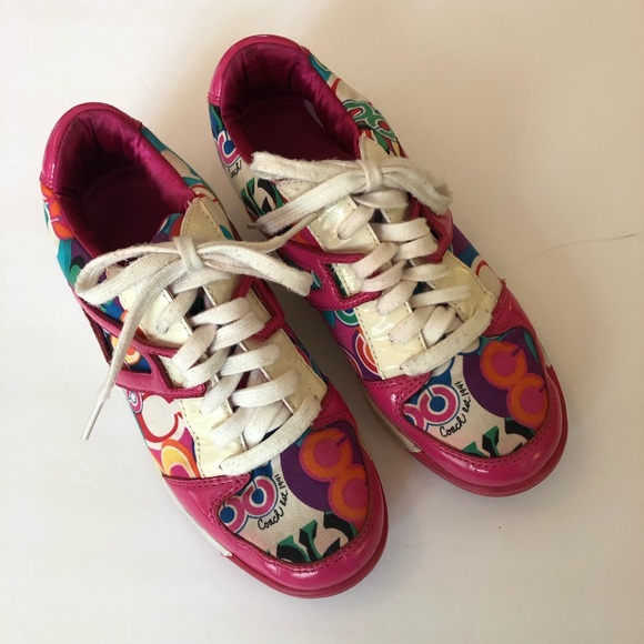 colorful coach sneakers